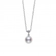 Mikimoto Akoya Cultured Pearl and Diamond Pendant