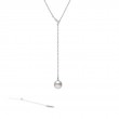 Mikimoto Pearl And Diamond Y Necklace