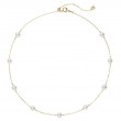 Mikimoto Akoya Cultured Pearl Station Necklace in 18K Yellow Gold
