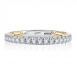 18K White Gold And Diamond Band
