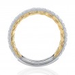 18K Two Tone  Wedding Band