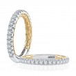 18K Two Tone  Wedding Band