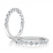 Platinum Shared Prong Diamond Band