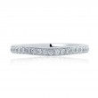 18K White Gold Contour Pave Diamond Band