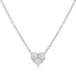 Sunburst Diamond Heart Pendant
