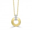 Open Circle Pendant With A Beaded Border