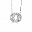 14K White Gold Small Love Halo Pendant