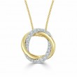 Small Half-Diamond Halo Pendant