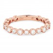 14K Rose Gold Diamond Band
