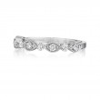 Henri Daussi White Gold Pave Band