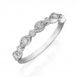Henri Daussi White Gold Pave Band