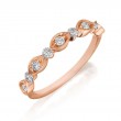 Henri Daussi Rose Gold Diamond Band