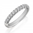 Henri Daussi White Gold Half Way Diamond Band