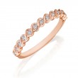 Henri Daussi Rose Gold Pave Diamond Band