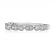 Henri Daussi White Gold Pave Set Diamond Band
