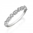 Henri Daussi White Gold Pave Set Diamond Band