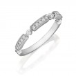 Henri Daussi White Gold Pave Set Diamond Band