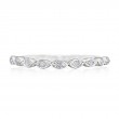 Henri Daussi White Gold Half Way Diamond Band