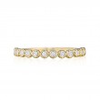 Henri Daussi Yellow Gold Half Way Diamond Band