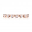 Henri Daussi Rose Gold Half Way Version Diamond Band