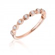 Henri Daussi Rose Gold Half Way Version Diamond Band