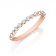 Henri Daussi Rose Gold Diamond Band