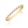 Henri Daussi Yellow Gold Diamond Pave Band