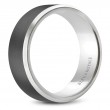 14K White Gold Bevelled Edge Band