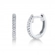 0.07Ct 14K White Gold Diamond Huggie Earring