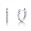 0.04Ct 14K White Gold Diamond Mini Huggie Earring