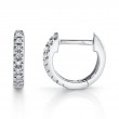 0.04Ct 14K White Gold Diamond Mini Huggie Earring