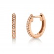 0.07Ct 14K Rose Gold Diamond Huggie Earring