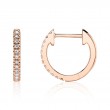 0.07Ct 14K Rose Gold Diamond Huggie Earring