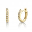 0.04Ct 14K Yellow Gold Diamond Mini Huggie Earring