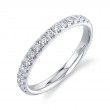 0.40Ct 14K White Gold Diamond LadyS Band