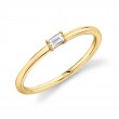 0.07Ct 14K Yellow Gold Diamond Baguette Ring