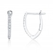 0.15Ct 14K White Gold Diamond Hoop Earring