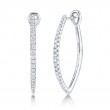 0.75ct 14k White Gold Diamond Hoop Earring