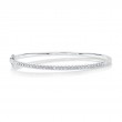 0.88Ct 14K White Gold Diamond Bangle