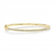 0.88Ct 14K Yellow Gold Diamond Bangle