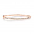 0.88Ct 14K Rose Gold Diamond Bangle