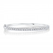2.00Ct 14K White Gold Diamond Bangle
