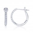 0.26Ct 14K White Gold Diamond Hoop Earring