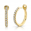 0.26Ct 14K Yellow Gold Diamond Hoop Earring