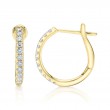 0.26Ct 14K Yellow Gold Diamond Hoop Earring