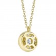 0.22Ct-Ctr(Round) 0.28Ct-Side 14K Yellow Gold Diamond Cluster Necklace