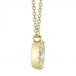 0.22Ct-Ctr(Round) 0.28Ct-Side 14K Yellow Gold Diamond Cluster Necklace
