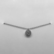 0.10Ct-Ctr(Round) 0.13Ct-Side Diamond Cluster Necklace