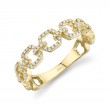 0.22Ct 14K Yellow Gold Diamond Link Ring
