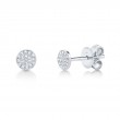 0.07Ct 14K White Gold Diamond Pave Stud Earring